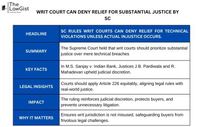 WRIT COURT CAN DENY RELIEF FOR SUBSTANTIAL JUSTICE BY SC