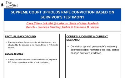 SUPREME COURT UPHOLDS RAPE CONVICTION BASED ON SURVIVOR’S TESTIMONY