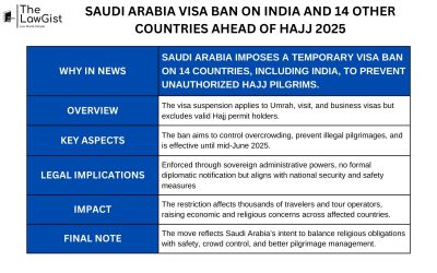 SAUDI ARABIA VISA BAN ON INDIA AND 14 OTHER COUNTRIES AHEAD OF HAJJ 2025