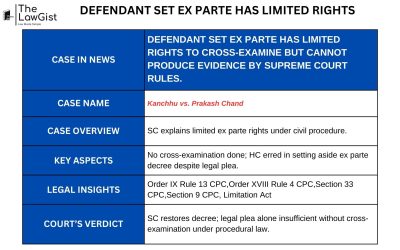 DEFENDANT SET EX PARTE HAS LIMITED RIGHTS