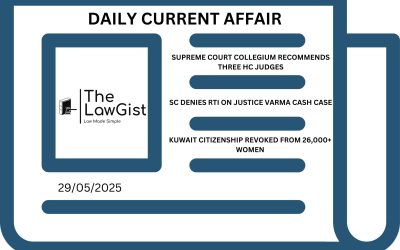 DAILY CURRENT AFFAIRS (29 MAY 2025)