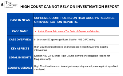 HIGH COURT CANNOT RELY ON INVESTIGATION REPORT
