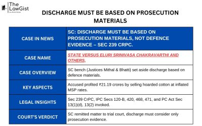 DISCHARGE MUST BE BASED ON PROSECUTION MATERIALS