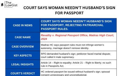 COURT SAYS WOMAN NEEDN’T HUSBAND’S SIGN FOR PASSPORT