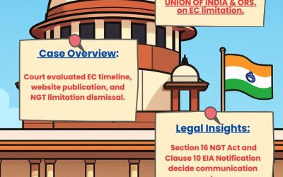 LIMITATION FOR ENVIRONMENTAL CLEARANCE CHALLENGES BEGINS ON FIRST PUBLIC NOTICE