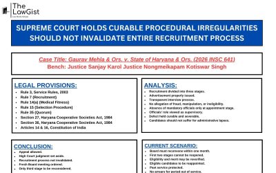 SUPREME COURT HOLDS CURABLE PROCEDURAL IRREGULARITIES SHOULD NOT INVALIDATE ENTIRE RECRUITMENT PROCESS